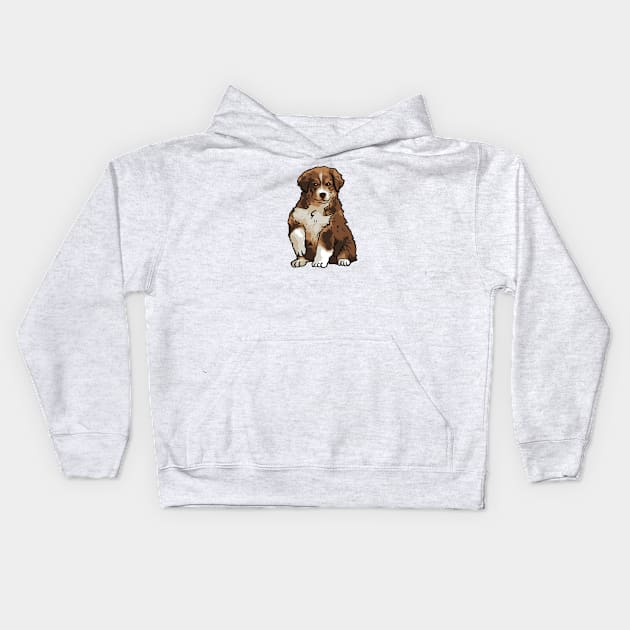 Australian Shepherd Brown Kids Hoodie by PetinHeart